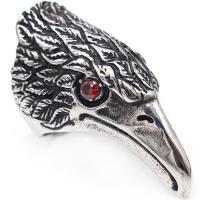 Titanium ringen, Titanium Staal, Eagle, uniseks & verschillende grootte voor keus & zwart maken, rood, Verkocht door PC