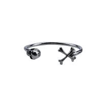 ROSTFRITT STÅL Cuff finger ring, Skull, Smörja, Justerbar & Unisex, 12mm,23mm, Säljs av PC