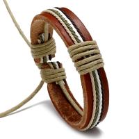 Koskind Bracelet, med Voks, Justerbar & Unisex, kaffe farve, 1.2cm,17-18cm, Solgt af PC