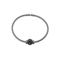 Rustfrit stål Bangle, Stainless Steel, forgyldt, Unisex, sølv, 70x3mm, Solgt af PC