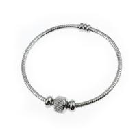 Bracelet en acier inoxydable, Acier inoxydable 304, Placage, unisexe, argent, 63x3mm, Vendu par PC