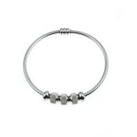 Cruach dhosmálta Bangle, 304 Cruach dhosmálta, le Maighnéad, plátáilte, unisex, airgid, 68x3mm, Díolta De réir PC