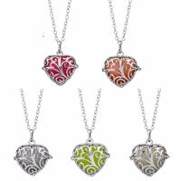 luminated Ketting, Zinc Alloy, met Plastic, Hart, plated, uniseks, meer kleuren voor de keuze, 31x30mm, Verkocht door PC