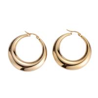 Mens acier inoxydable Hoop boucles d'oreilles, acier inoxydable 316L, Plaqué or 18K, normes différentes pour le choix & pour femme, Vendu par paire