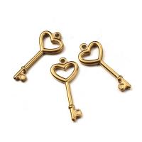 Stainless Steel Pendants Key plated Sold By PC