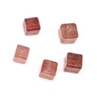 Šperky korálky přírodní křemenné, Strawberry Quartz, Kostka, DIY, růžový, 12x12mm, Prodáno By PC