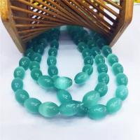 Cats Eye Jewelry Beads Drum polished DIY turquoise blue Sold Per 38 cm Strand