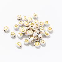 Grânulos de jóias de acrílico, acrilico, Roda, DIY & lavagem química, cores misturadas, 4x7mm, 3800PCs/G, vendido por G