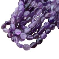 Natuurlijke Amethyst kralen, Amethist, Nuggets, DIY, purper, 6x8mm, 45pC's/Strand, Per verkocht 39 cm Strand