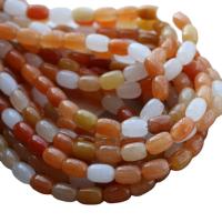 Jade Beads, Lettere Imperial Jade, Drum, poleret, du kan DIY, blandede farver, 6x9mm, 49pc'er/Strand, Solgt Per 38 cm Strand