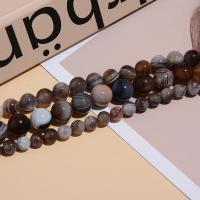 Naturliga Botswana Agate Pärlor, Rund, polerad, DIY, blandade färger, Såld Per 38 cm Strand