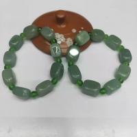 Aventurine Armband, met Kristal, Rechthoek, uniseks, lichtgroen, 10x16mm, Lengte 19 cm, Verkocht door PC