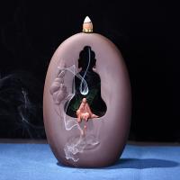 Backflow Incense Burner Purple Clay plated for home and office & durable Sold By PC