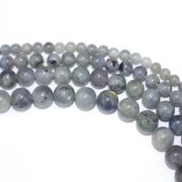 Perles en labradorite, Rond, DIY, gris, Vendu par 40 cm brin