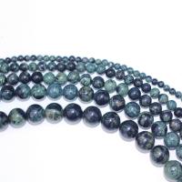 Kambaba + Jasper Bead, Runde, du kan DIY, blandede farver, Solgt Per 40 cm Strand