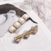 Bek Clips, Zinc Alloy, met Hars, KC gold plated, voor vrouw, gemengde kleuren, Lengte 6.5 cm, Verkocht door Stel