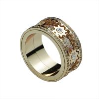 Unisex Vingerring, Zinc Alloy, plated, uniseks & verschillende grootte voor keus & met strass, meer kleuren voor de keuze, Verkocht door PC