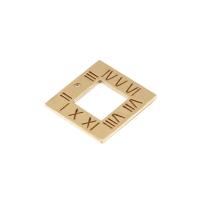 チタンペンダント, チタン鋼, スクエアー, メッキ, くり抜き, 無色, 20x20mm, 10パソコン/ロト, 売り手 ロト