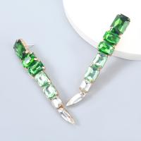 Rhinestone Earring Zinc Alloy fashion jewelry & for woman & with rhinestone Sold By Pair