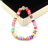 Arcilla polimero Pulsera, con Hematite, Trébol de cuatro hojas, unisexo, multicolor, longitud 16 cm, Vendido por UD