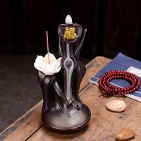 Backflow Incense Burner Purple Clay plated for home and office & durable Sold By PC