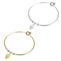 Bracelet en acier inoxydable, Placage, pour femme, plus de couleurs à choisir, 9*15mm,2mm, Diamètre intérieur:Environ 60mm, Vendu par PC