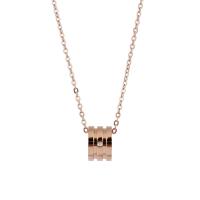 Colar de jóias de aço inoxidável, Aço inoxidável 316L, with 1.97inch extender chain, rosa real com banho de cor, para mulher & com strass, 8x12mm, comprimento 17.72 inchaltura, vendido por PC