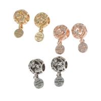 Zinklegering European Beads, Zinc Alloy, Ronde, Met Hanger & DIY, meer kleuren voor de keuze, 12x9x11mm, Verkocht door PC