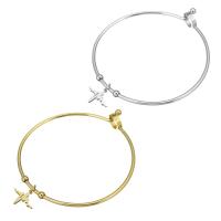 Bracelet en acier inoxydable, Électrocardiographique, Placage, pour femme, plus de couleurs à choisir, 15*12mm,2mm, Diamètre intérieur:Environ 61mm, Vendu par PC