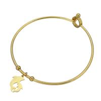 Bracelet en acier inoxydable, pour femme, doré, 10*15mm,2mm, Diamètre intérieur:Environ 61mm, Vendu par PC