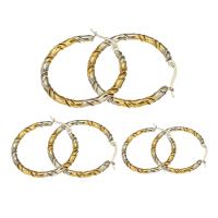 Mens Stainless Steel Hoop orecchino, acciaio inox, formato differente per scelta & per la donna, Venduto da coppia