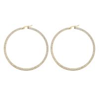 Mens Stainless Steel Hoop orecchino, acciaio inox, formato differente per scelta & per la donna & con strass, Venduto da coppia