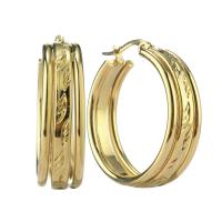 Brinco de argola de aço inoxidável de Mens, para mulher, dourado, 30x31mm, vendido por par