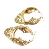 Mens Stainless Steel Hoop Korvakorut, Ruostumaton teräs, naiselle, 25x37mm, Myymät Pair