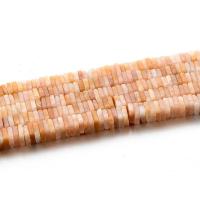 Peach Stone Bead, Square, poleret, du kan DIY, lyserød, 10mm, Solgt Per 39 cm Strand