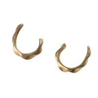 Trendy ear cuffs, Messing, voor vrouw, oorspronkelijke kleur, 22x23x5mm, Verkocht door PC