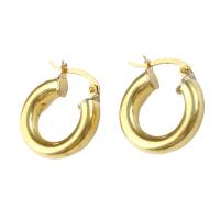 Brass Hoop Earring Round for woman original color Sold By PC