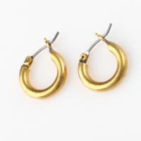 Brass Hoop Earring Round for woman original color Sold By PC