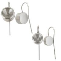 Stainless Steel Hook slangetje, Roestvrij staal, Ronde, DIY & verschillende grootte voor keus, oorspronkelijke kleur, Verkocht door pair