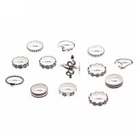 Vinger Ring in edelstaal, Roestvrij staal, plated, 13 stuks & mode sieraden & uniseks, Verkocht door Stel