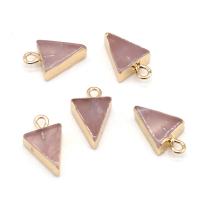 Gemstone Hängen Smycken, Natursten, Triangle, plated, DIY, fler färger för val, 10x15mm, Säljs av PC