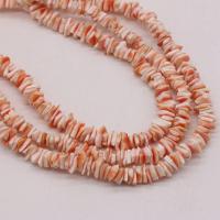 Naturlig Pink Shell Perler, du kan DIY, blandede farver, 8-10mm, Solgt Per Ca. 38 cm Strand