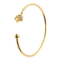 Roestvrij staal Manchet Bangle, Tree of Life, voor vrouw, gouden, 12*11mm,3mm, Binnendiameter:Ca 59mm, Verkocht door PC