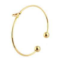 acero inoxidable Brazalete, Torre, para mujer, dorado, 8*13mm,2mm, diámetro interior:aproximado 60mm, Vendido por UD