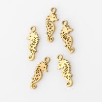 Mässing Smycken Hängen, Seahorse, DIY, ursprungliga färgen, 12x5x1mm, Säljs av PC