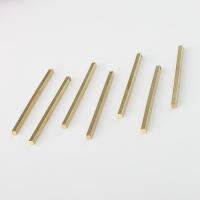 Brass Nakit Privjesci, Mesing, Pravokut, možete DIY, izvorna boja, 50x2x2mm, Prodano By PC