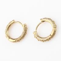 Brass Hoop Earring Round for woman original color Sold By PC