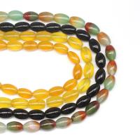 Agat perler, Agate, Drum, du kan DIY, flere farver til valg, 8x12mm, Solgt Per 38 cm Strand