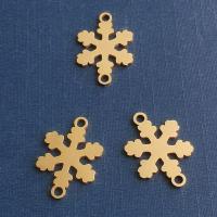 Stainless Steel Connector Snowflake plated fashion jewelry & Unisex nickel lead & cadmium free Sold By PC