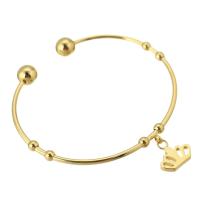 Cruach dhosmálta Chufa Bangle, Corónach, do bhean, órga, 13*9mm,2mm, Trastomhas Istigh:Thart 58mm, Díolta De réir PC